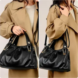 Large wrinkled Cross body Tote Bag Top Handle Bag For Women Travel Shoulder Bag