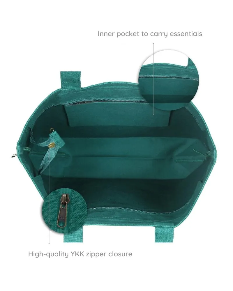 Large Zipper Tote Bag - Symphony