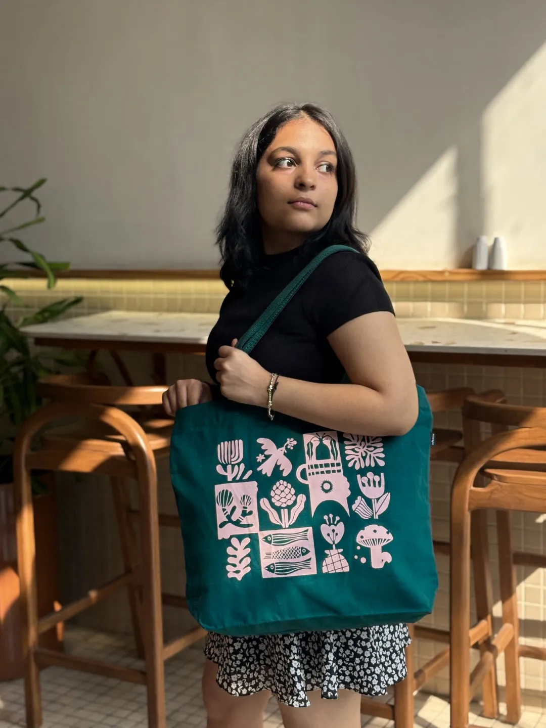 Large Zipper Tote Bag - Symphony