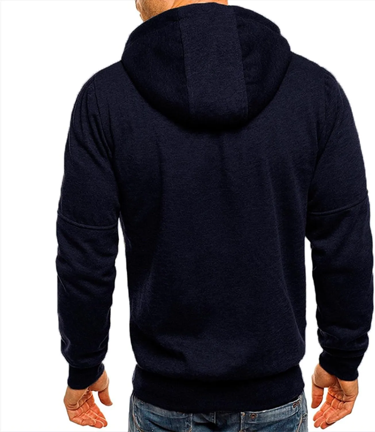 LCMTWX Men's Fashion Hoodies & Sweatshirts Solid Hooded Sweater Top Zip Up Unisex Cool Pullover Hoody Full Zip Long Sleeve