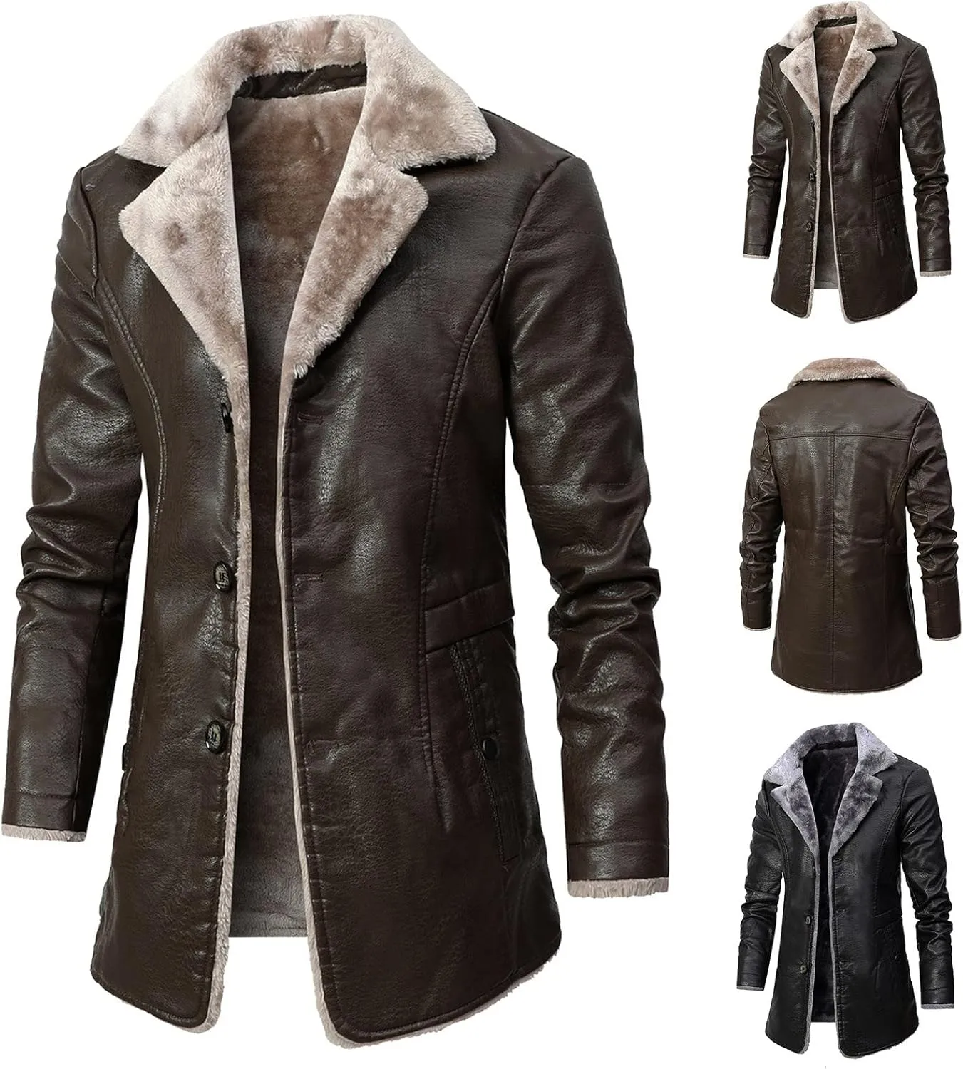 LCMTWX Men's Thicken Warm Winter Coat Coats Leisure Plus Size Hat Zip Pocket Cotton-Padded Warm Soft Winter Jackets for