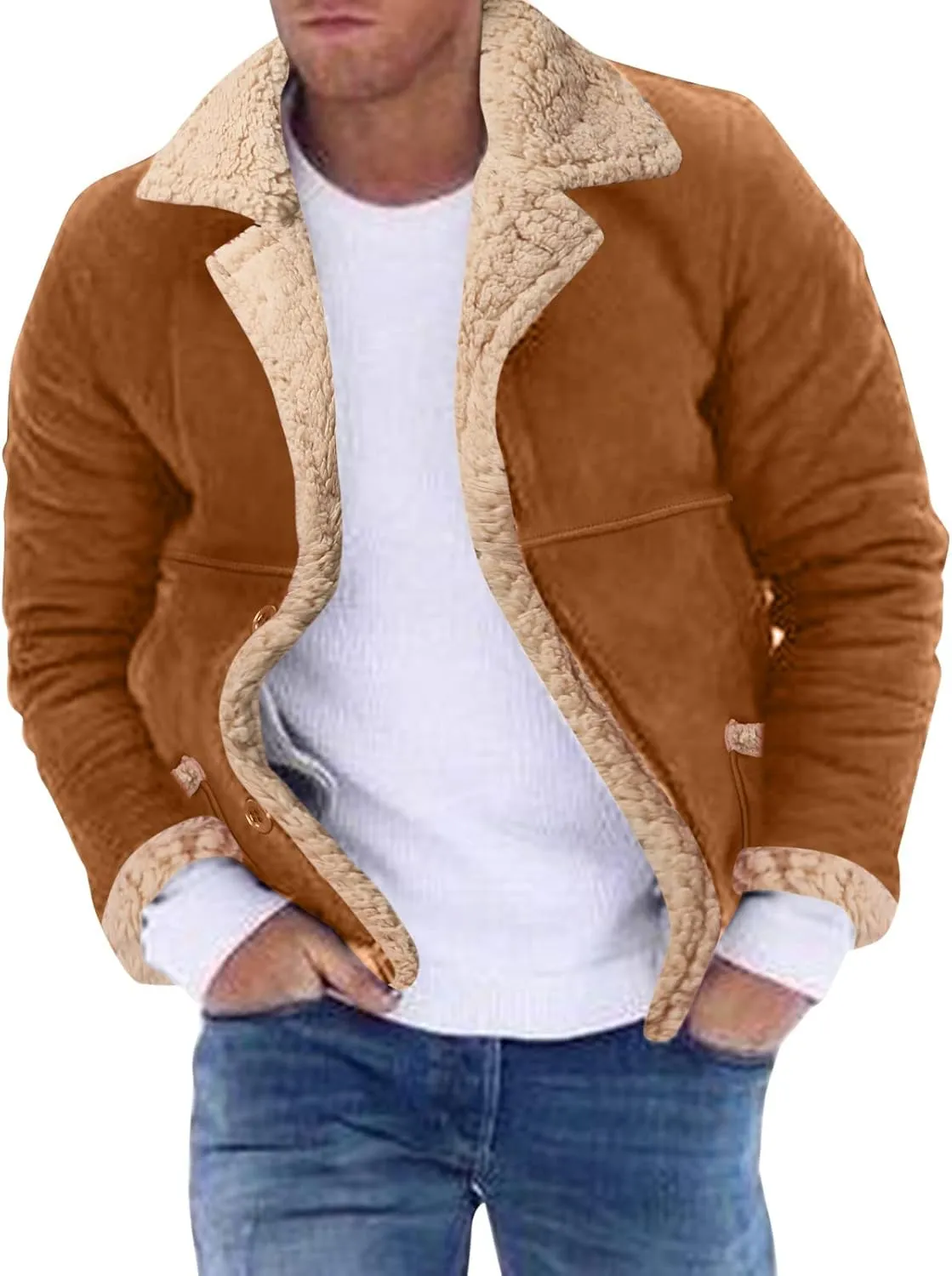LCMTWX Men's Thicken Warm Winter Coat Coats Leisure Plus Size Hat Zip Pocket Cotton-Padded Warm Soft Winter Jackets for