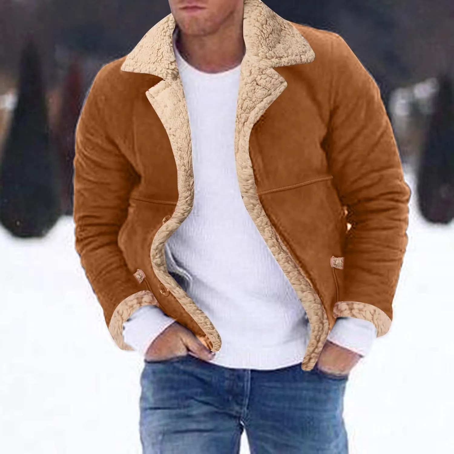 LCMTWX Men's Thicken Warm Winter Coat Coats Leisure Plus Size Hat Zip Pocket Cotton-Padded Warm Soft Winter Jackets for