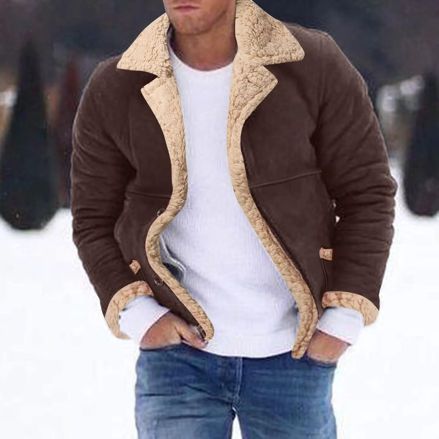 LCMTWX Mens Winter Coats Winter Jacket Coat Leisure Plus Size Hat Zip Pocket Cotton-Padded Warm Soft Hooded Jacket Mens