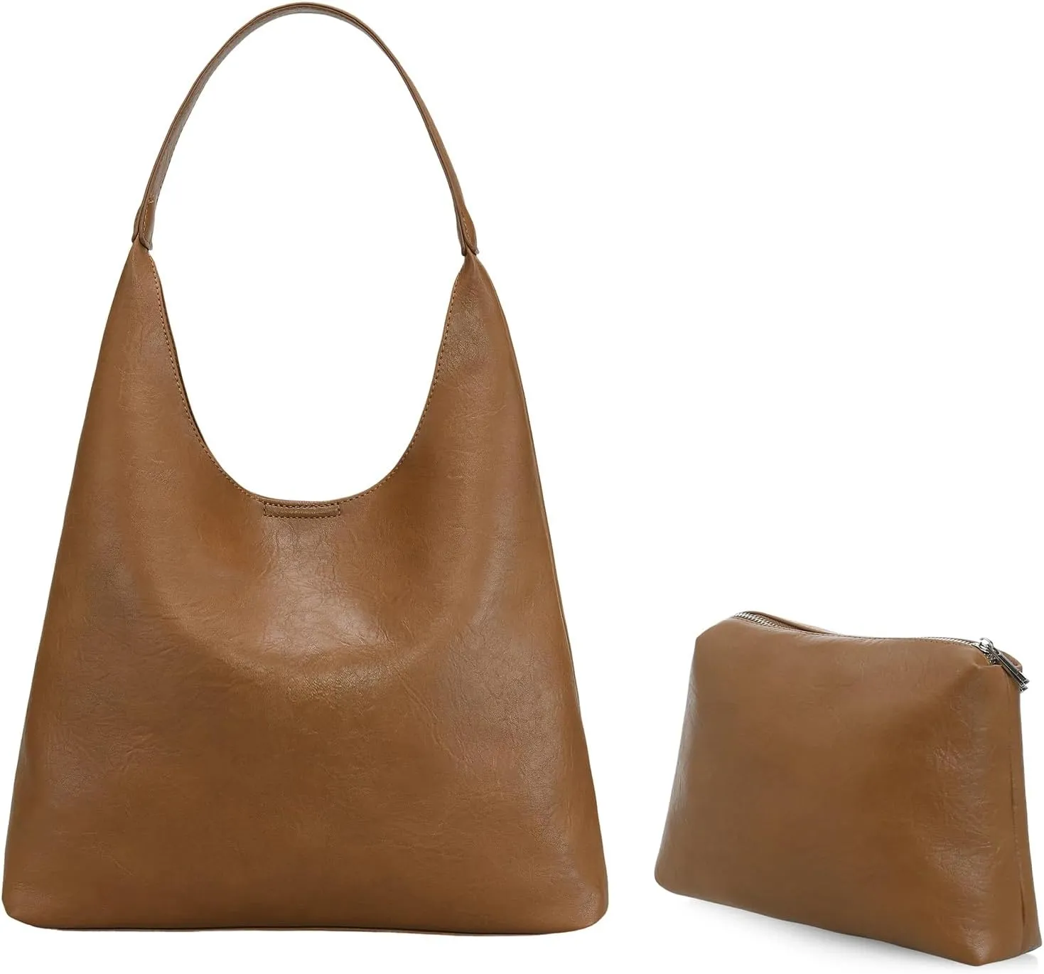 Leather Bag for Women Hobo Bag Handle Handbag Soft Shoulder Purse Large Handbag for Everyday Travel Durable Purse