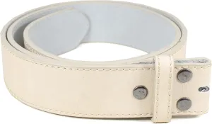 Leather Belt Strap with Vintage Distressed Texture 1.5" Wide with Snaps and without Buckle