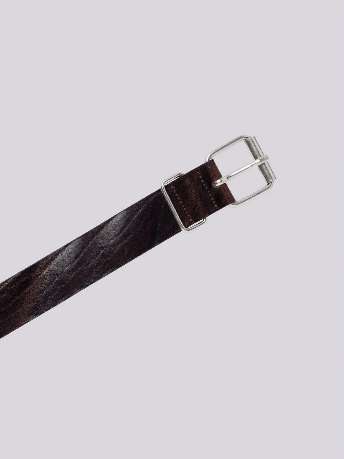 Leather Belt With Vintage Effect