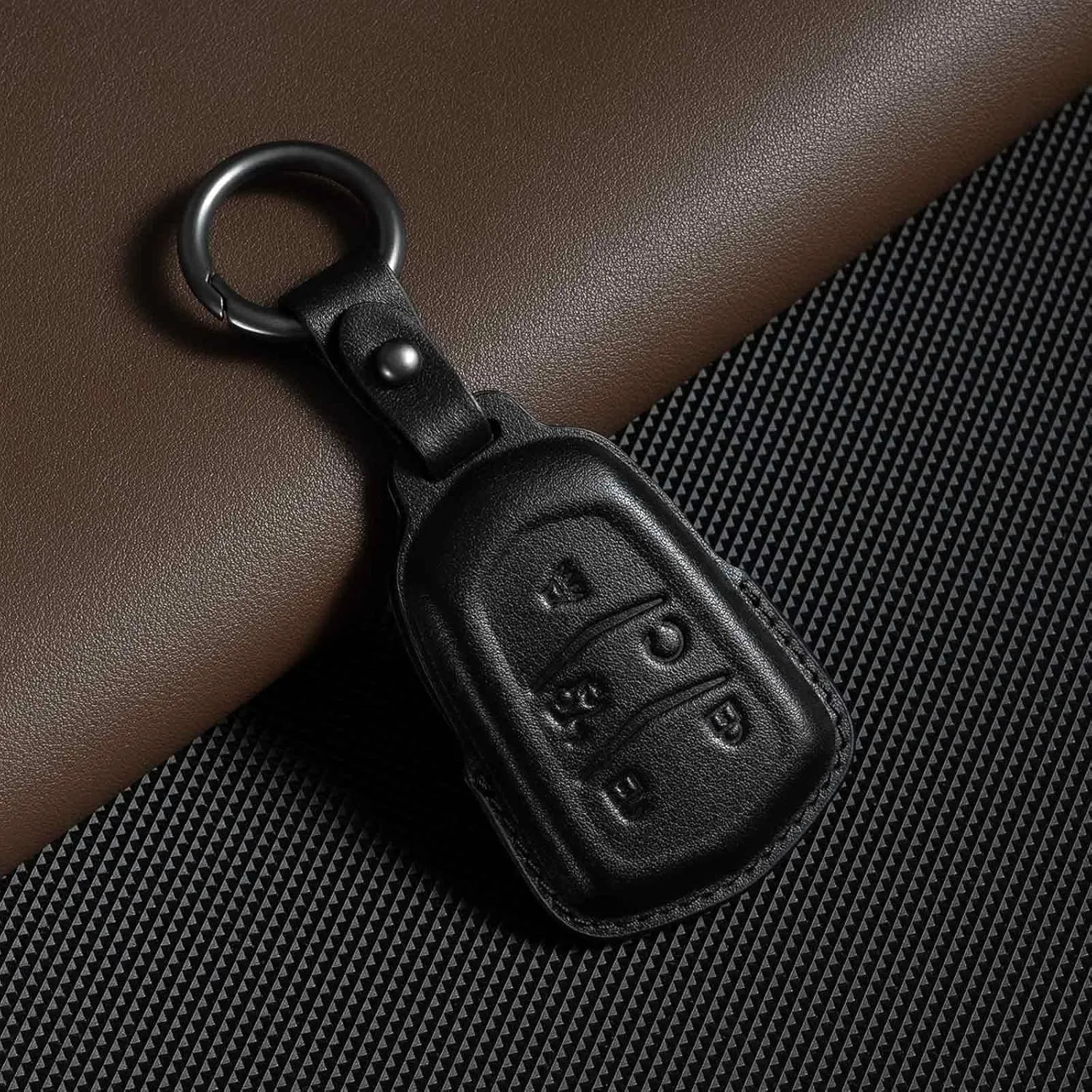 Leather Cadillac Key Fob Cover Keychain Holder car Key case Protector ATS CT6 CTS XTS XT4 XT5 XT6 Accessories