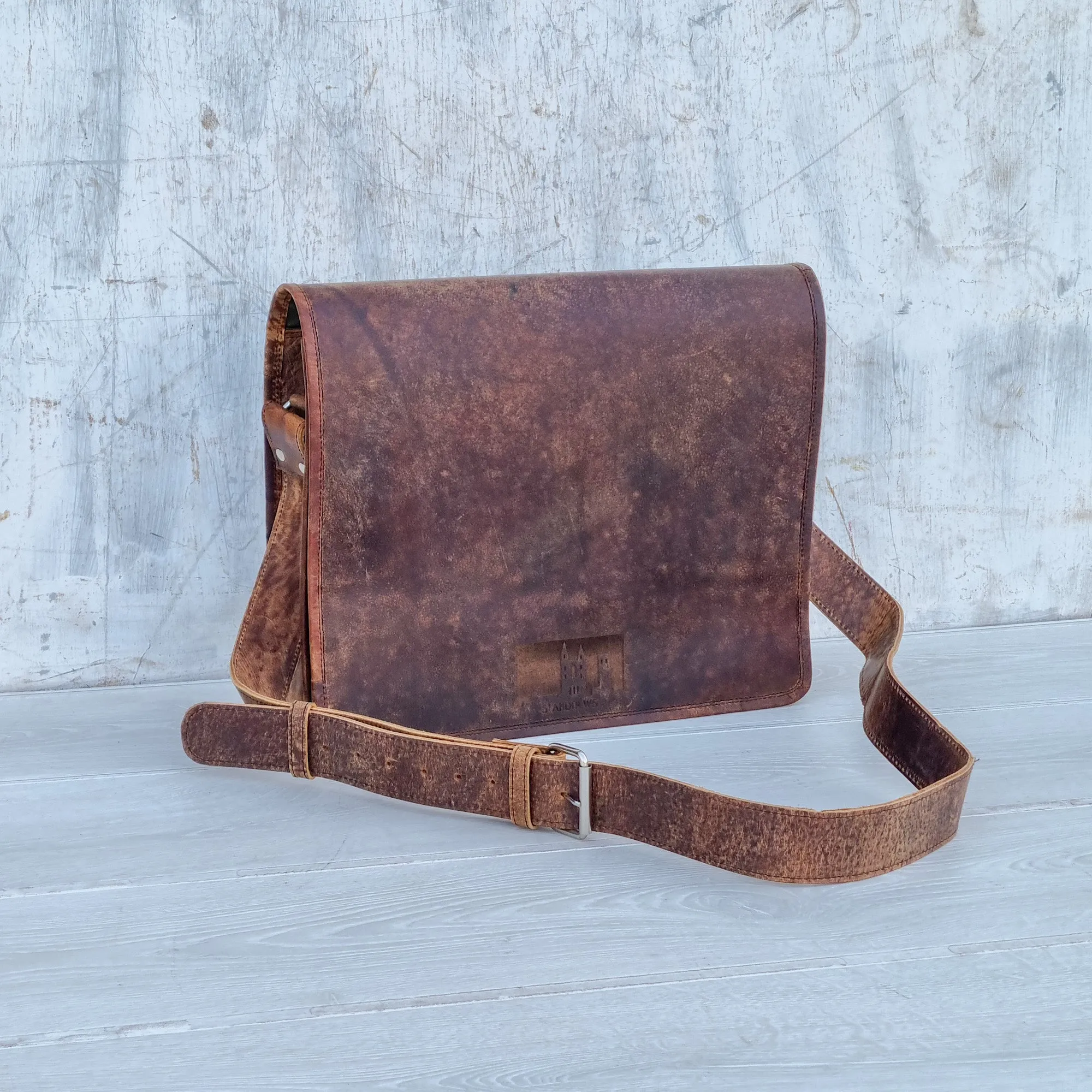 Leather Messenger Bag 15 Inch St Andrews