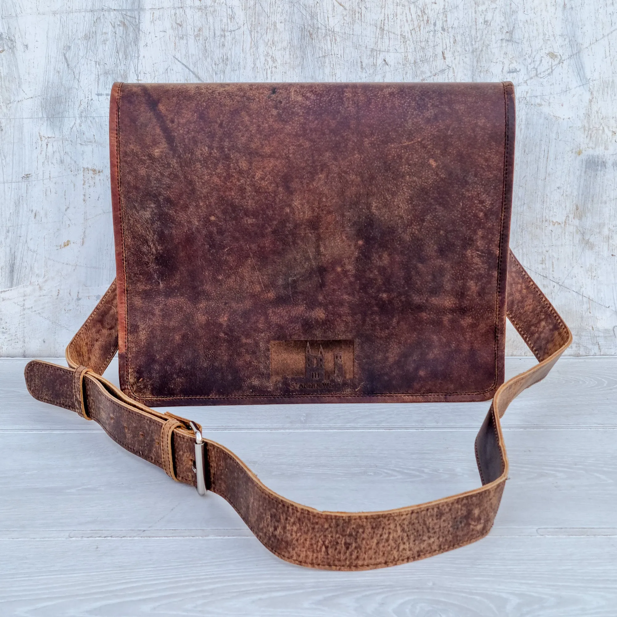 Leather Messenger Bag 15 Inch St Andrews
