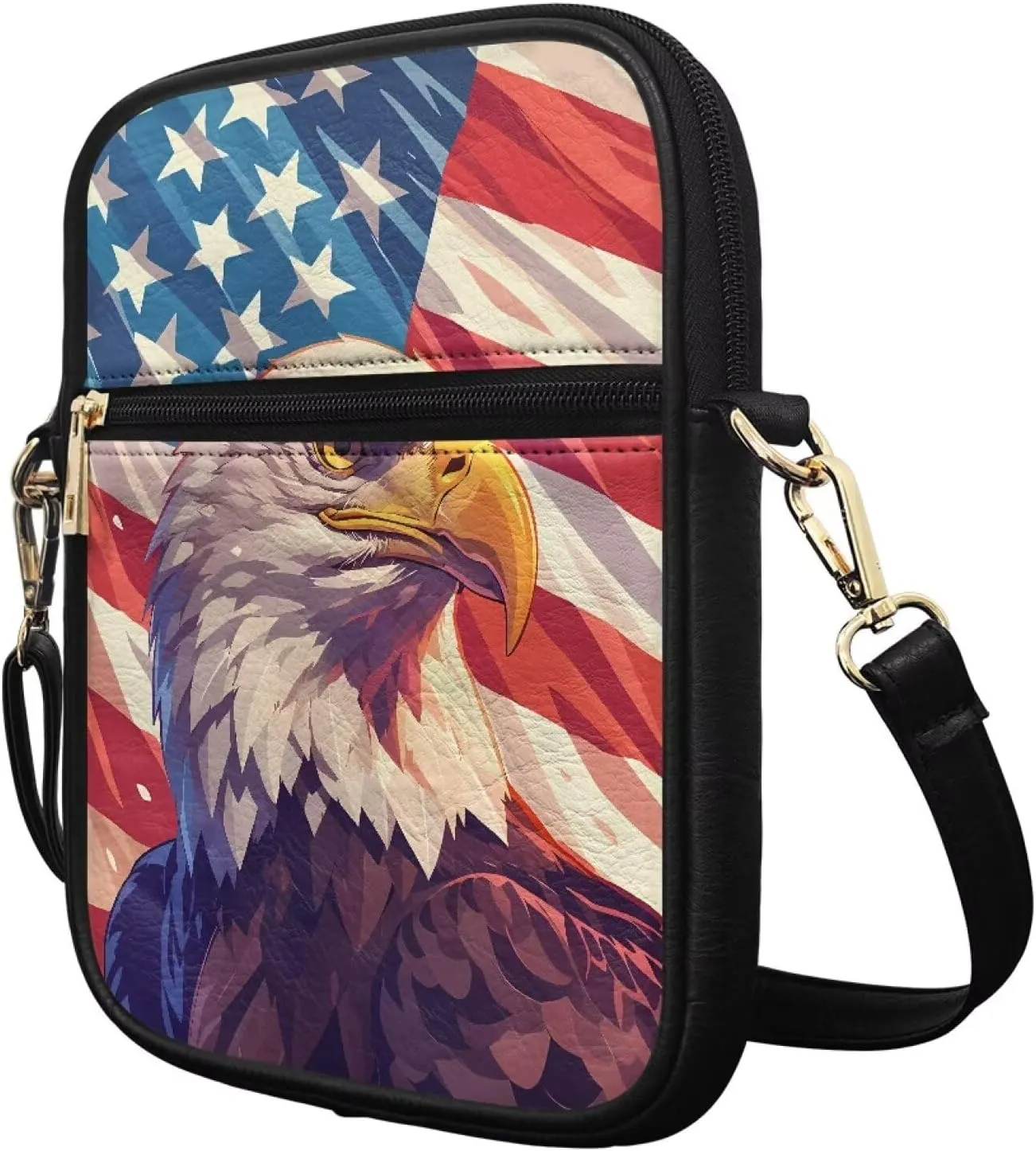 Leather Messenger Bag for Women Men Crossbody Bag Shoulder Bag Sling Travel Bag with Zipper Adjustable Strap