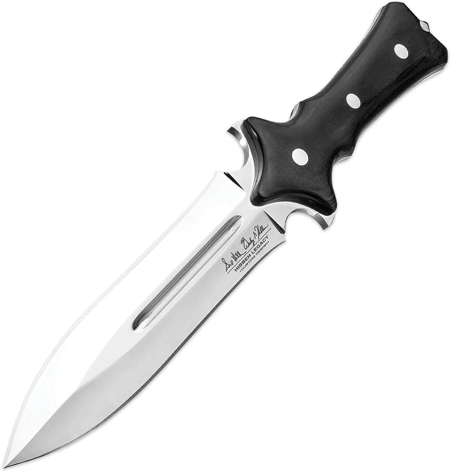 Legacy Boot Knife, Leather Sheath-7Cr17 Stainless Steel Blade, Pakkawood Handle, Trigger-Finger Grips, Functional, Length 11-3/4"