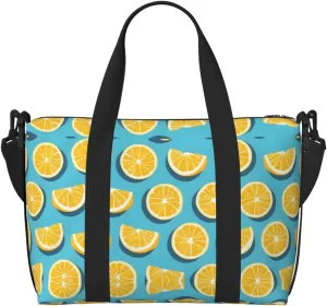 Lemon wedges Women's Hand-held Crossbody Travel Bag, Casual Handbag with Zipper, Suitable for Work, Travel, Fitness, Travel