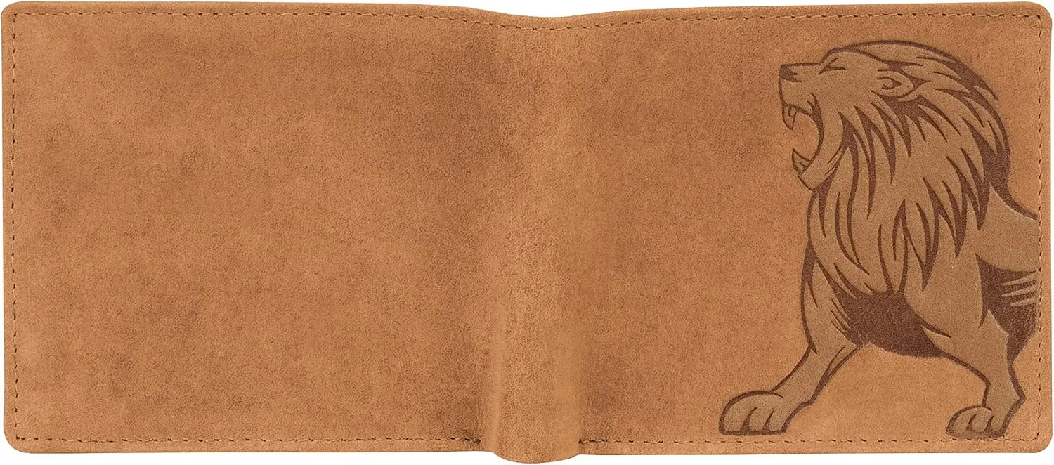 Leo Leather Wallet for Men, Vintage Cognac, Vintage