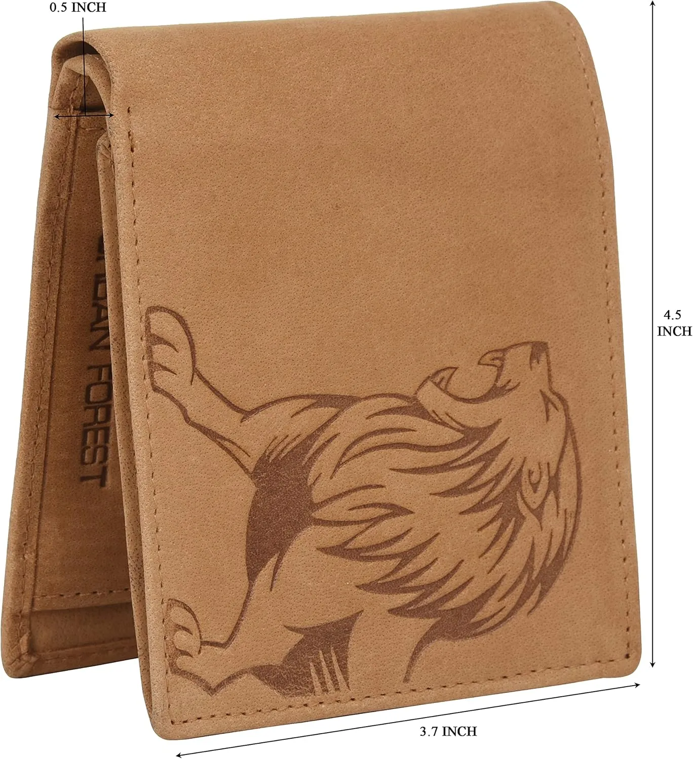 Leo Leather Wallet for Men, Vintage Cognac, Vintage