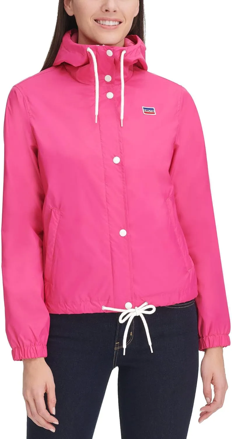 Levi's Women's Retro Hooded Rain Windbreaker Jacket (Standard & Plus Sizes)