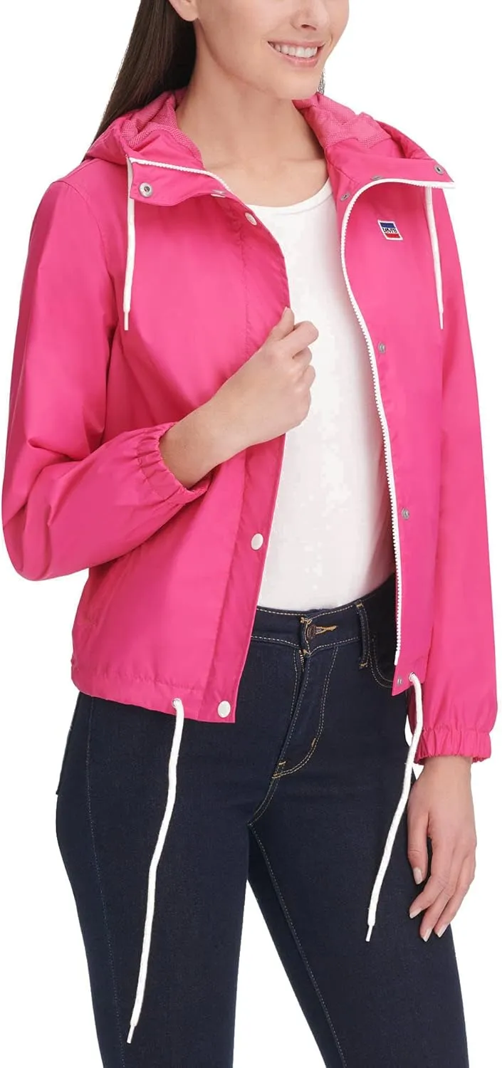 Levi's Women's Retro Hooded Rain Windbreaker Jacket (Standard & Plus Sizes)