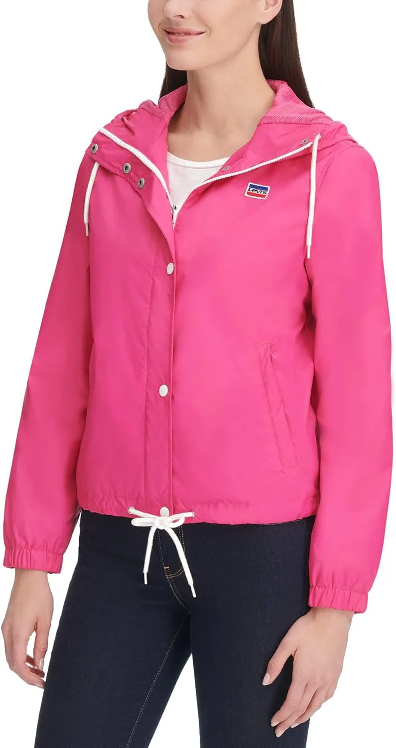 Levi's Women's Retro Hooded Rain Windbreaker Jacket (Standard & Plus Sizes)