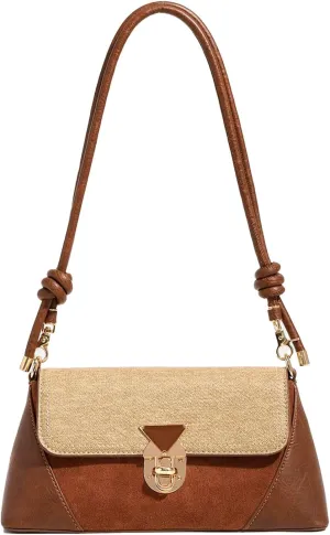 light Luxury Vintage Shoulder Bag for women,Premium Feeling Handbag, large-capacity purse with buckle,for party and dating.
