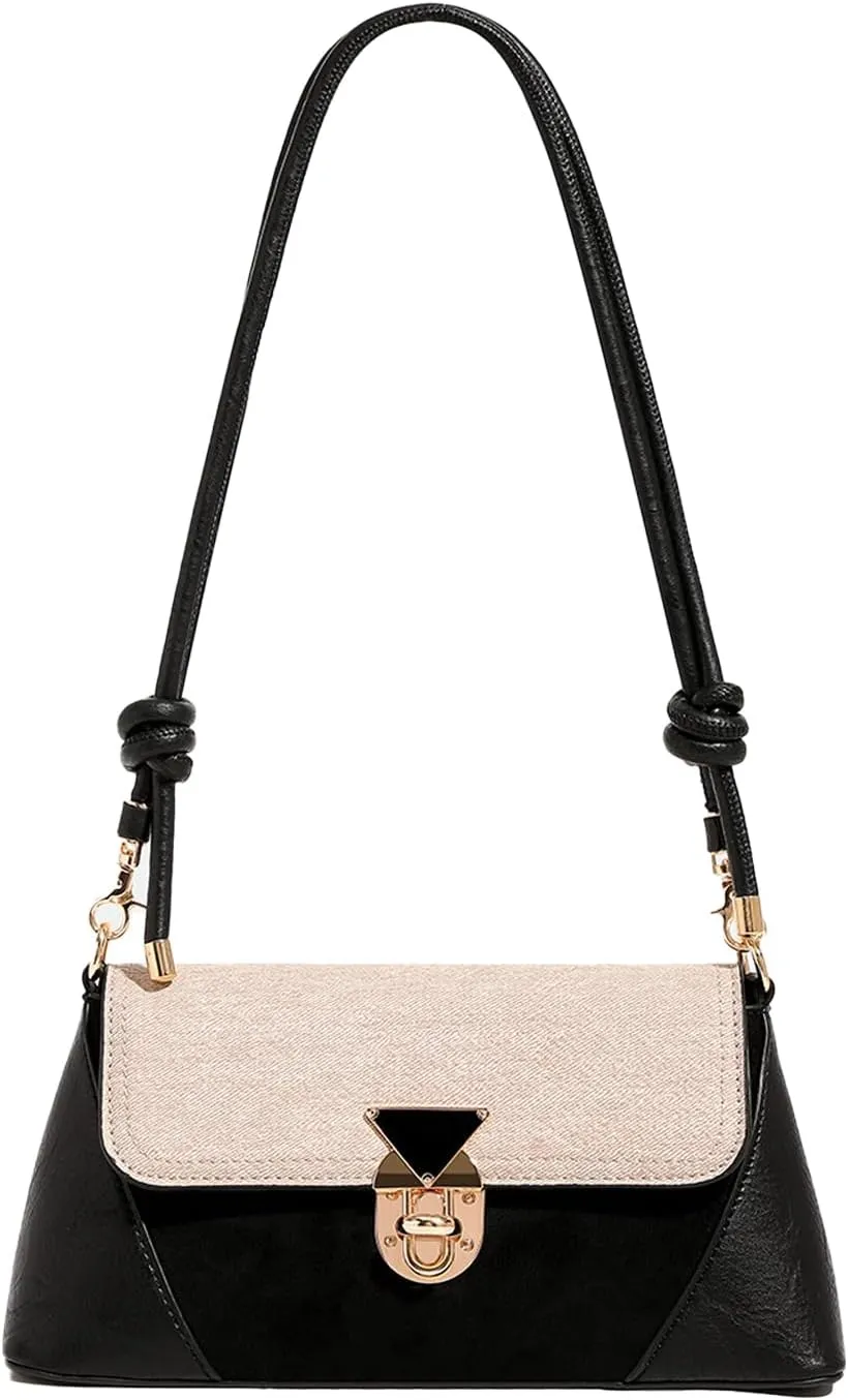 light Luxury Vintage Shoulder Bag for women,Premium Feeling Handbag, large-capacity purse with buckle,for party and dating.