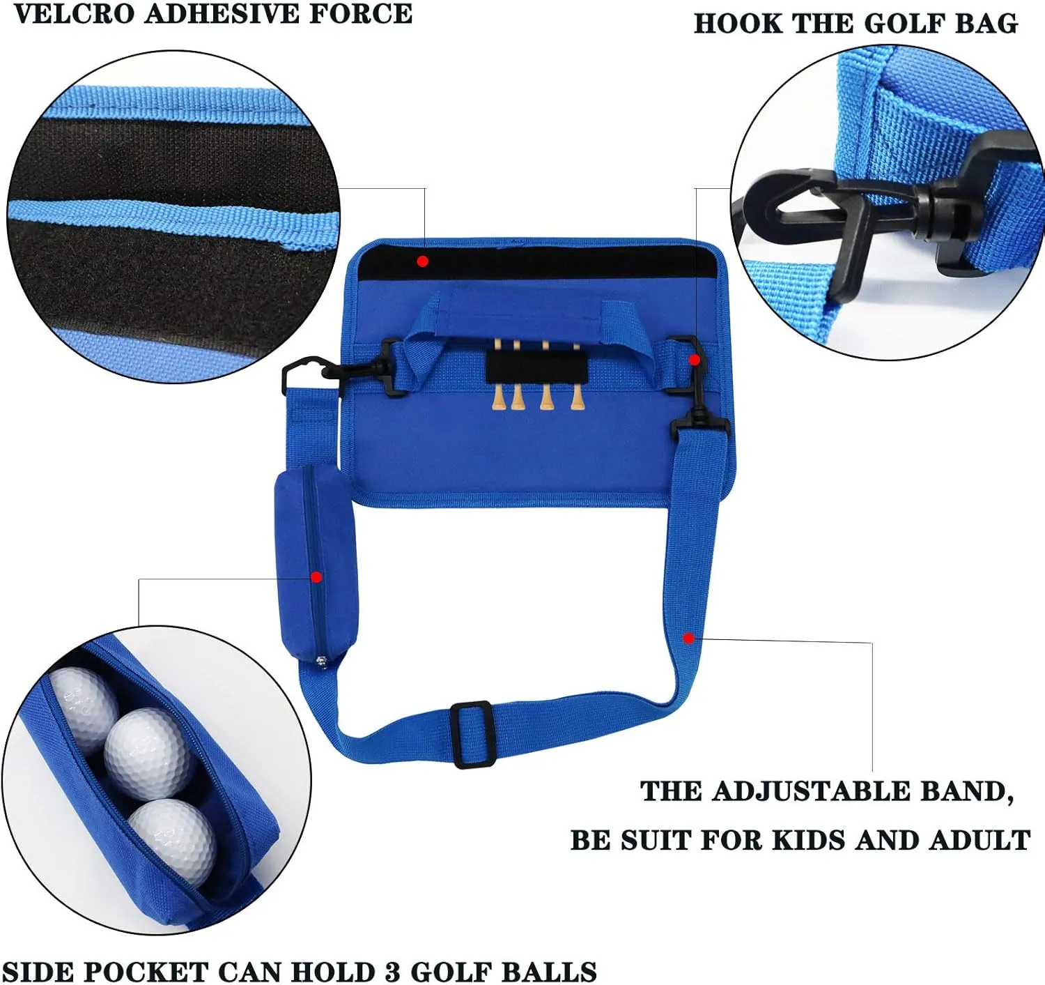 Lightweight Golf Club Bags for Men Women Kids Mini with Pouch Driving Range Course Clubs Carrier Small Sunday Golf Bag Carry Case Black Blue Purple