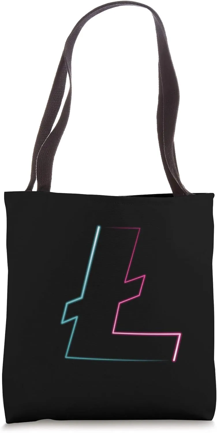 Litecoin LTC Cryptocurrency Online Platform Logo Image Tote Bag