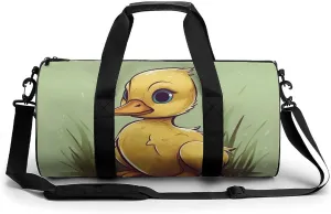 Little Duck with Blue Eyes Sport Gym Duffle Travel Bag for Women Men Overnight Weekender Bag with Shoe Compartment,Wet Pocket, 17.7in/9in/9in, style