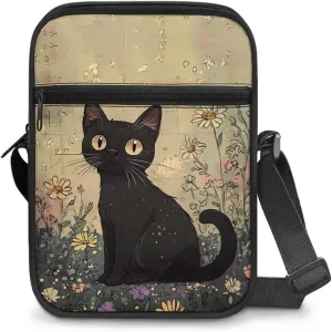 Little Messenger Bag Women's Lightweight Adjustable Strap Crossbody Purse with Zipper Pockets
