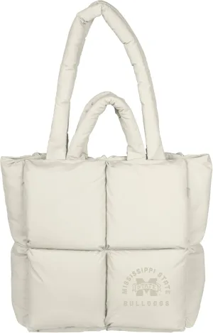 Logo Brands NCAA Puffer Tote Bag-Stylish & Fashionable Fan Accessory School, and Casual Use, Plush Puff Exterior