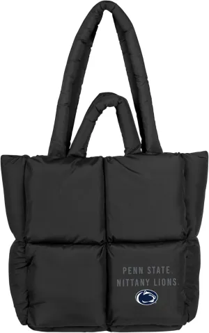 Logo Brands NCAA Puffer Tote Bag-Stylish & Fashionable Fan Accessory School, and Casual Use, Plush Puff Exterior