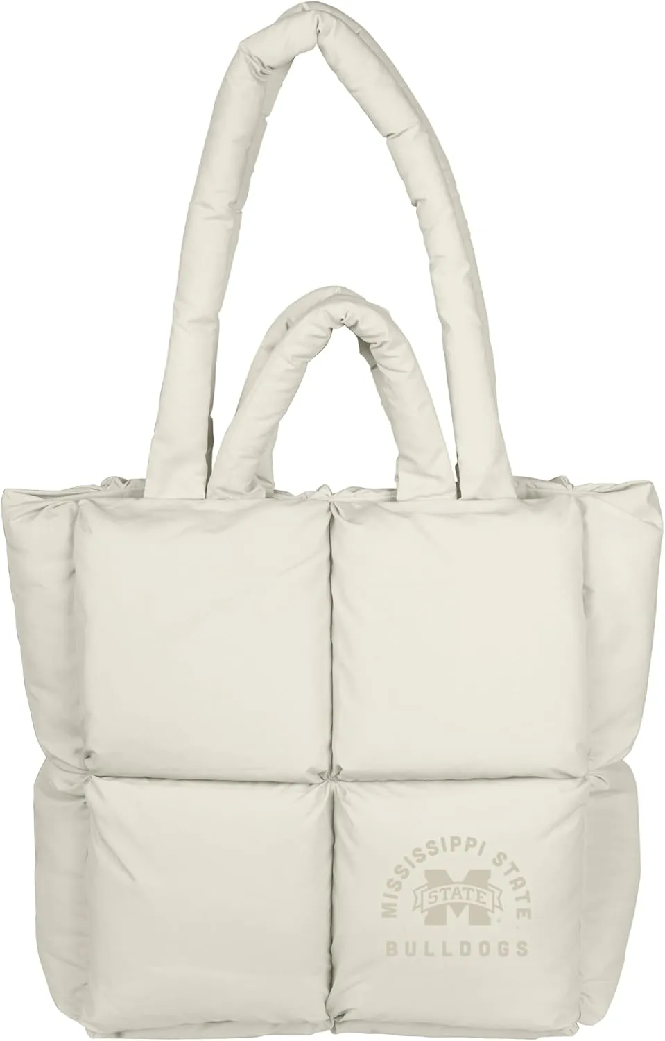 Logo Brands NCAA Puffer Tote Bag-Stylish & Fashionable Fan Accessory School, and Casual Use, Plush Puff Exterior