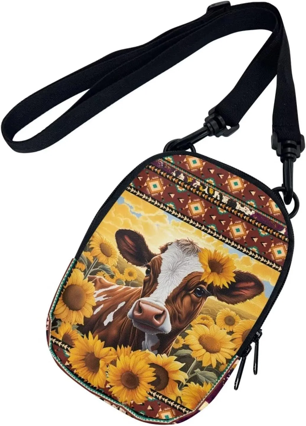 Lotusorchid Small Message Bag Women Shoulder Bag with Adjustable Staps, Sling Phone Bag Crossbody Satchel Purse Wallet