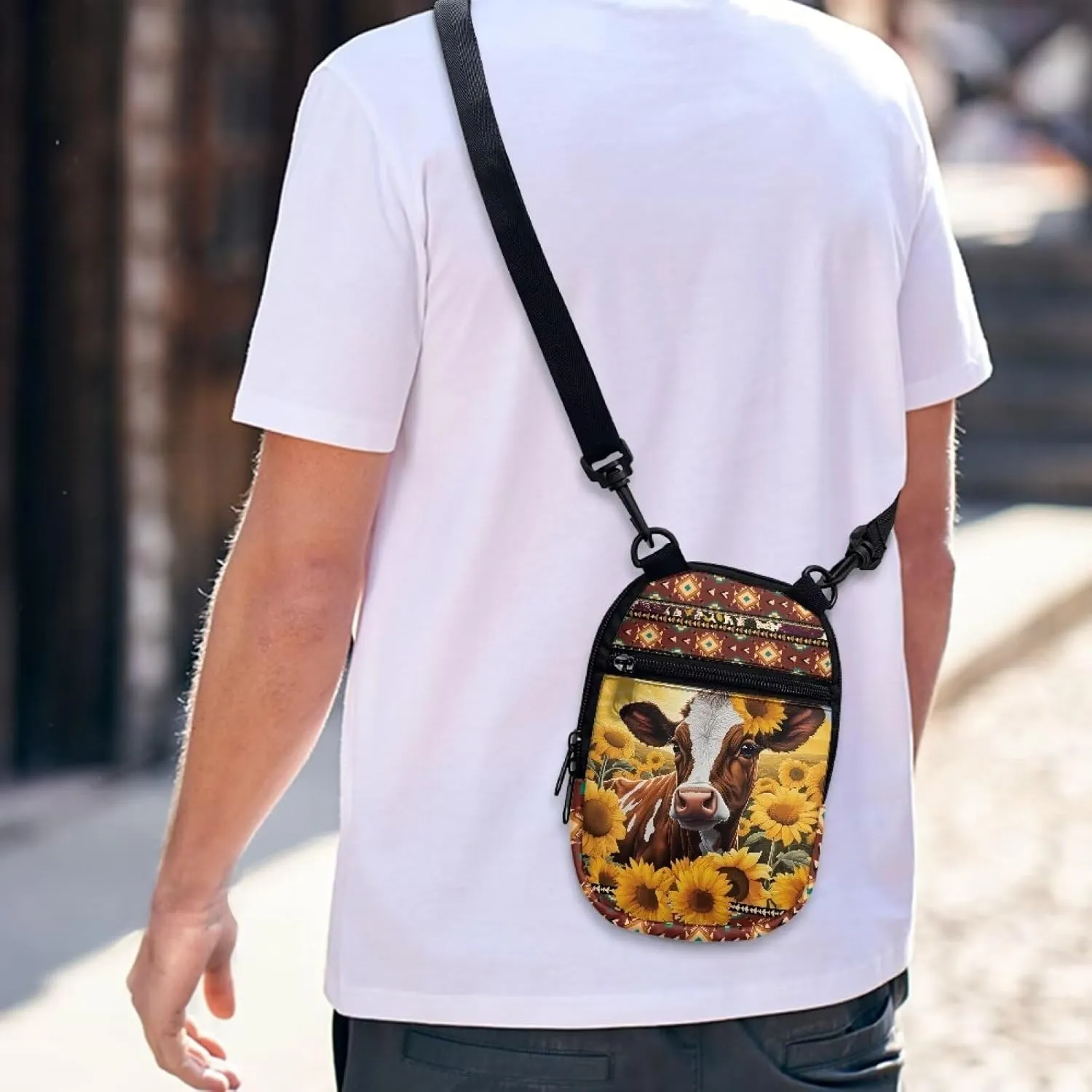 Lotusorchid Small Message Bag Women Shoulder Bag with Adjustable Staps, Sling Phone Bag Crossbody Satchel Purse Wallet