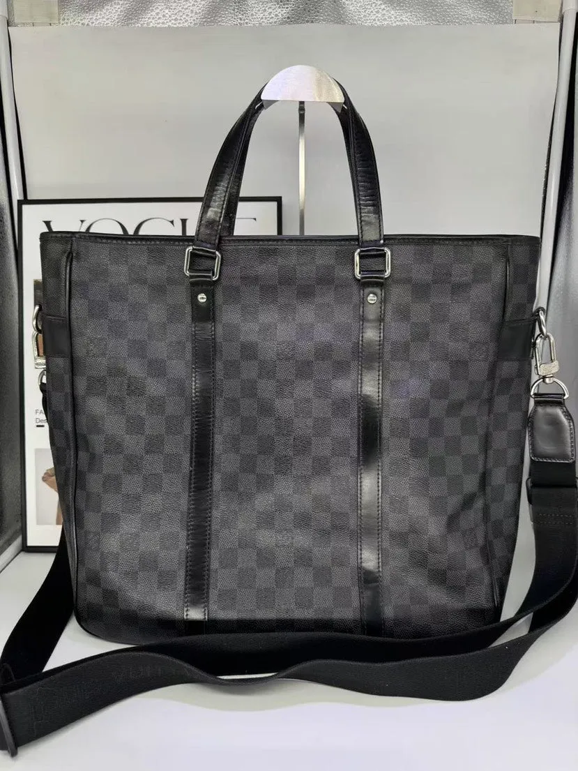 Louis Vuitton Damier Graphite Canvas Tote Bag Black Large
