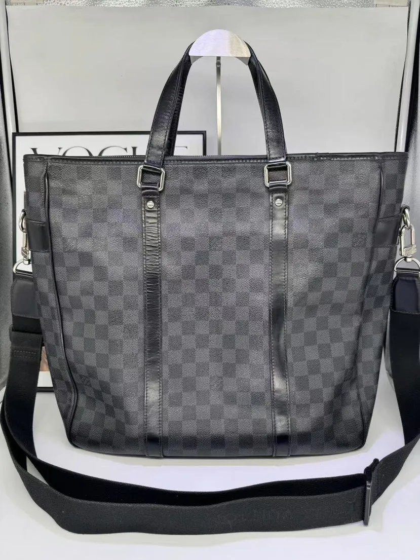 Louis Vuitton Damier Graphite Canvas Tote Bag Black Large