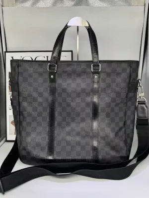 Louis Vuitton Damier Graphite Canvas Tote Bag Black Large