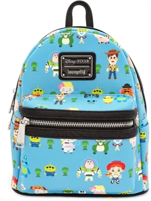 Loungefly x Toy Story Chibi Characters Allover-Print Mini Backpack (One Size, Multicolored)