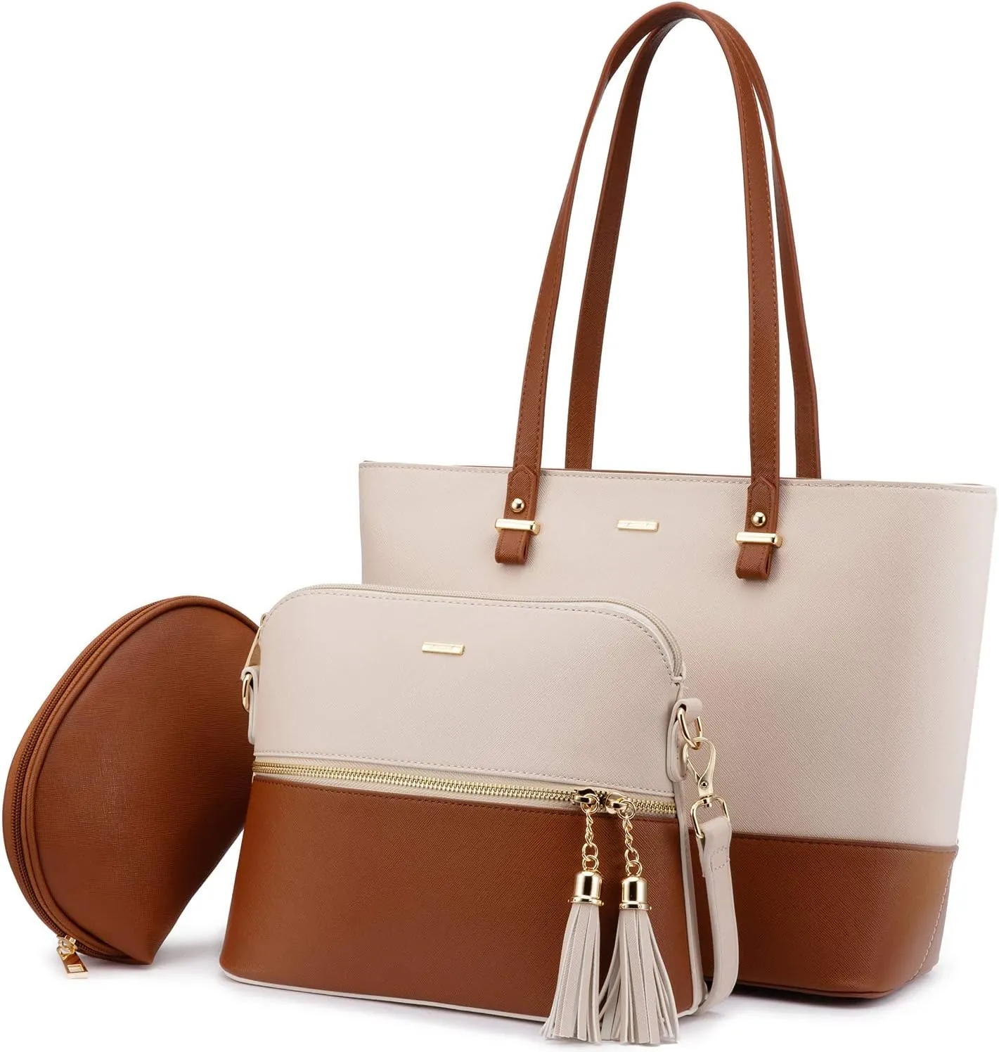 LOVEVOOK Handbags for Women Shoulder Bags Tote Satchel Hobo 3pcs Purse Set