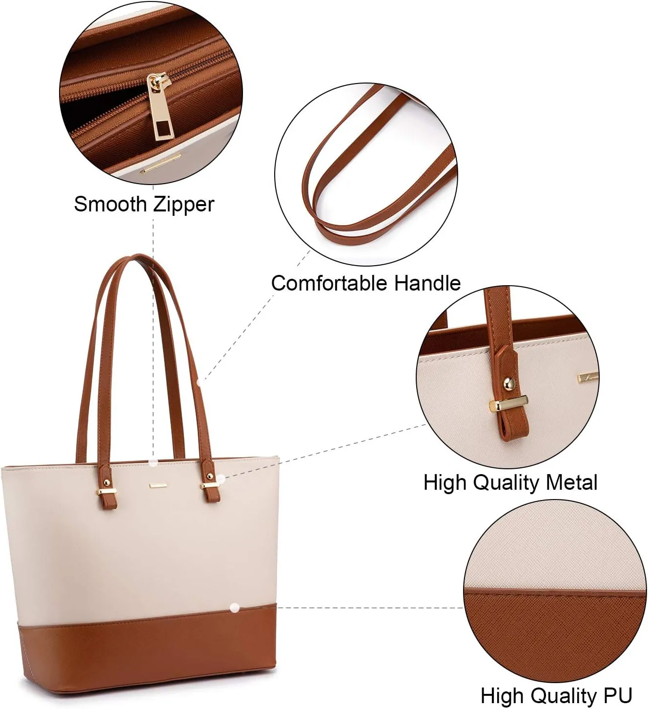 LOVEVOOK Handbags for Women Shoulder Bags Tote Satchel Hobo 3pcs Purse Set