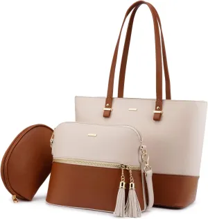 LOVEVOOK Handbags for Women Shoulder Bags Tote Satchel Hobo 3pcs Purse Set
