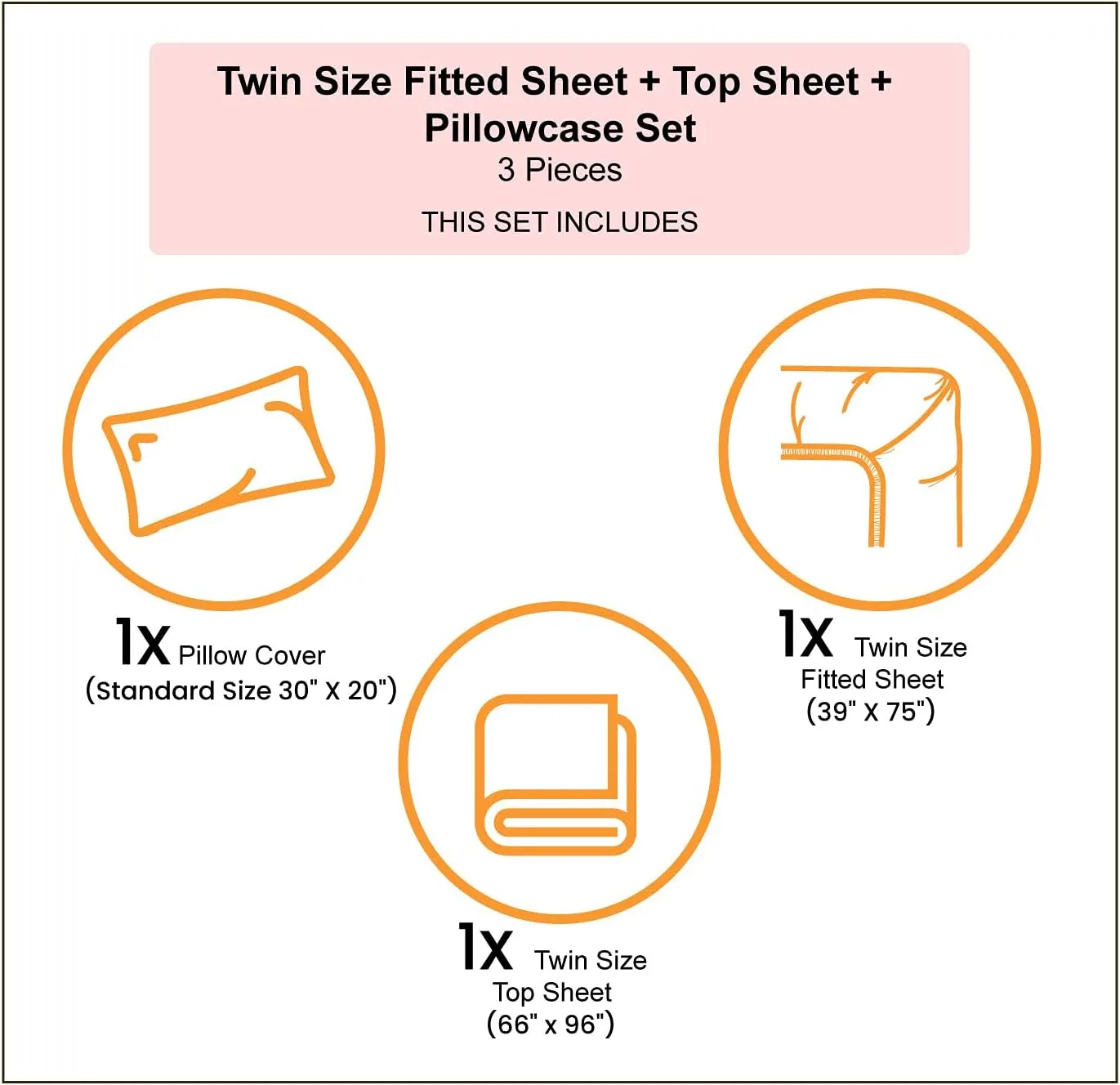 Lunarable Savannah Sheet Set, Simplistic Illustration Giraffe Animal Upside Down Messy Arrangement, Fitted and Flat Sheet with Pillowcase Bedding Accent 3 Piece Set, Twin, Brown White