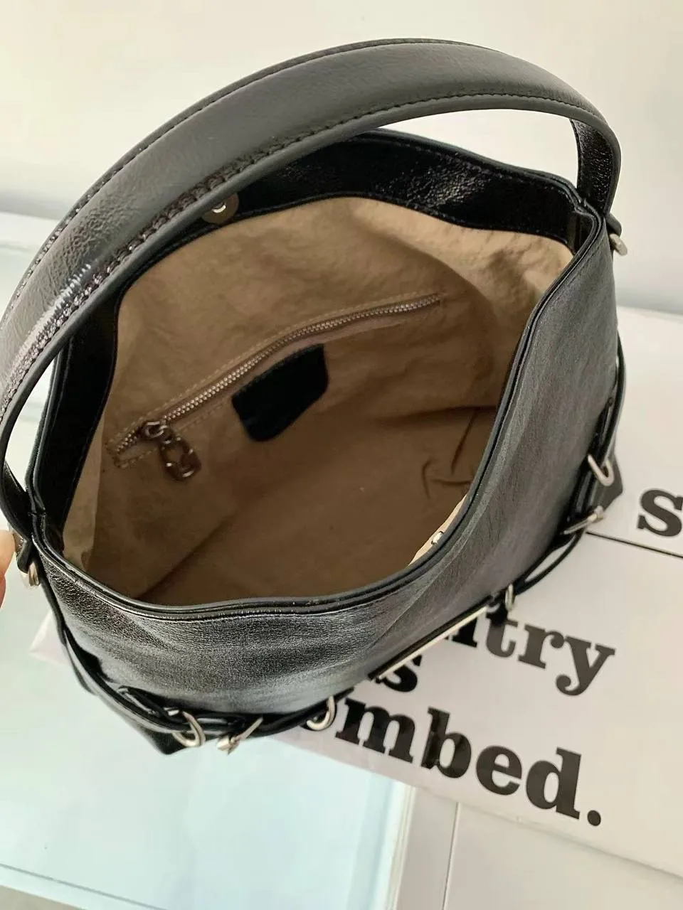 Lustro Luxe — Genuine Leather Bag with Adjustable Strap