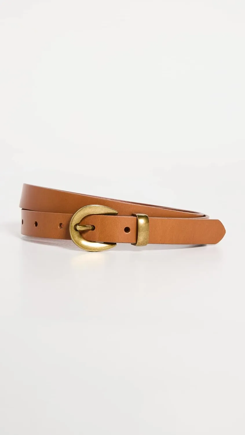 Madewell Women's Chunky Buckle Skinny Leather Belt