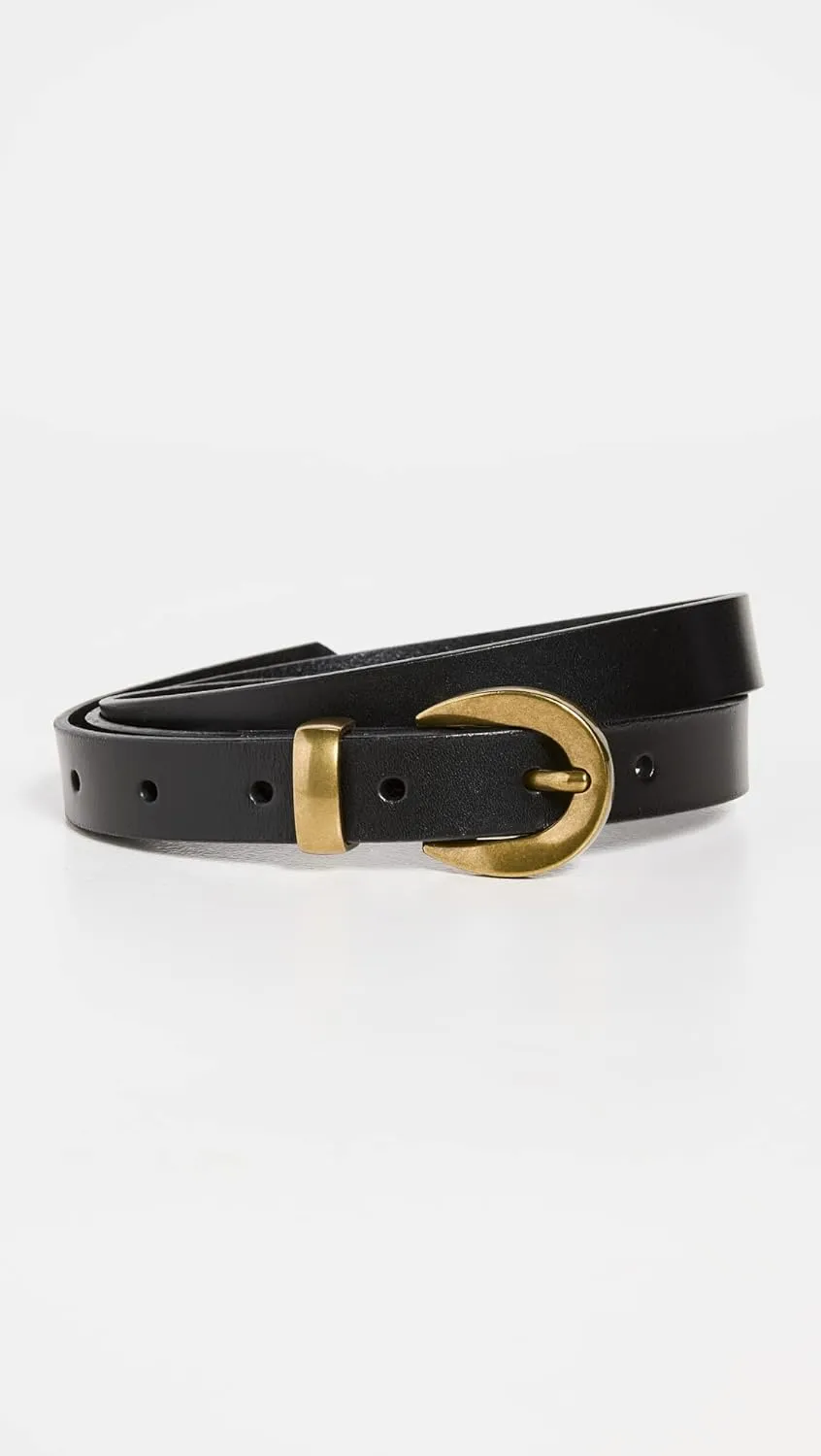 Madewell Women's Chunky Buckle Skinny Leather Belt
