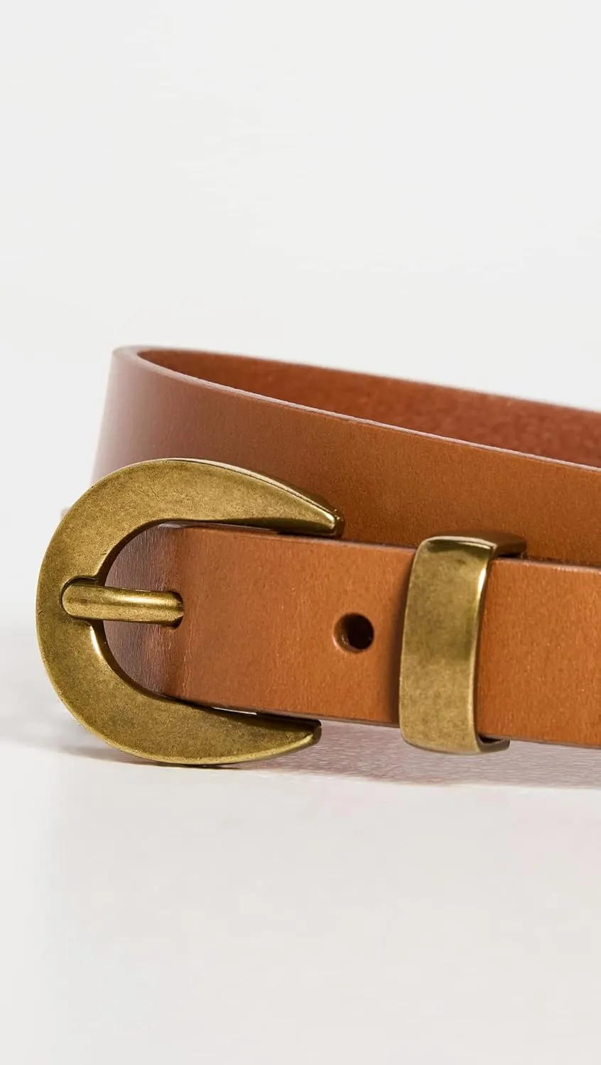 Madewell Women's Chunky Buckle Skinny Leather Belt