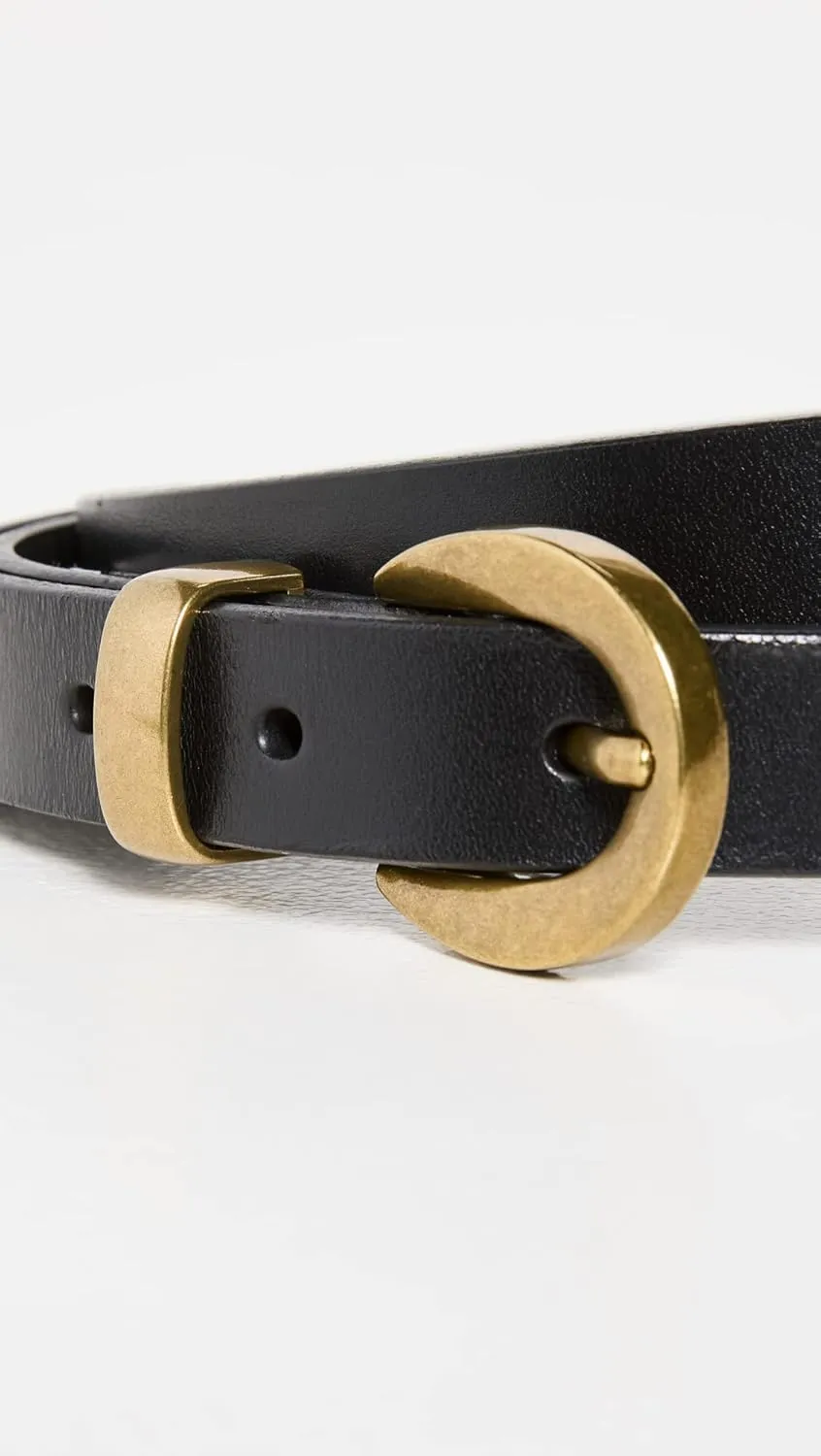 Madewell Women's Chunky Buckle Skinny Leather Belt