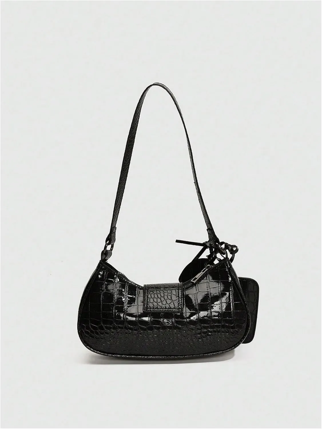 MakeMeChic Women's PU Leather Top Handle Buckle Shoulder Bag PU Leather Retro Vintage Mini Handbags