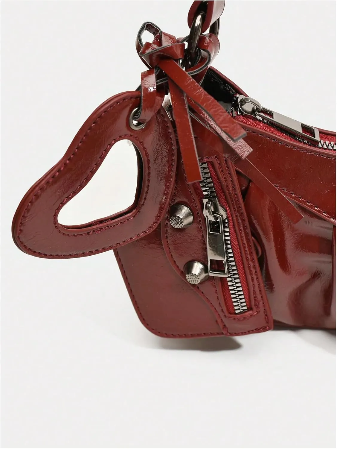 MakeMeChic Women's PU Leather Top Handle Buckle Shoulder Bag PU Leather Retro Vintage Mini Handbags