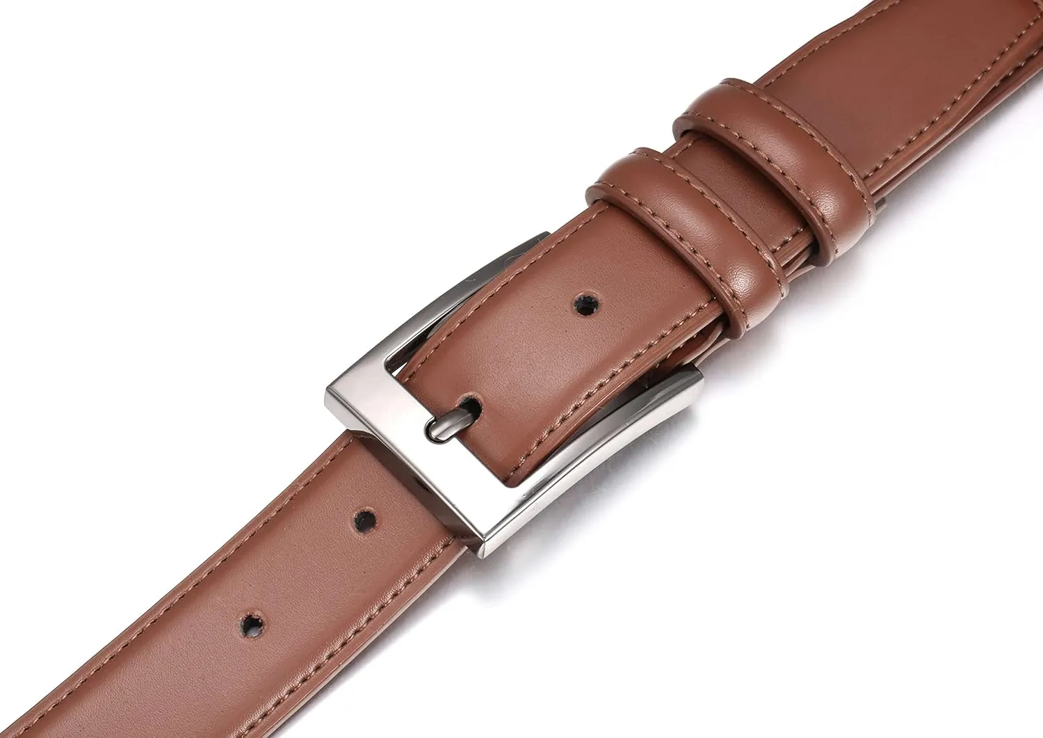 Marino’s Men Genuine Leather Dress Belt with Single Prong Buckle