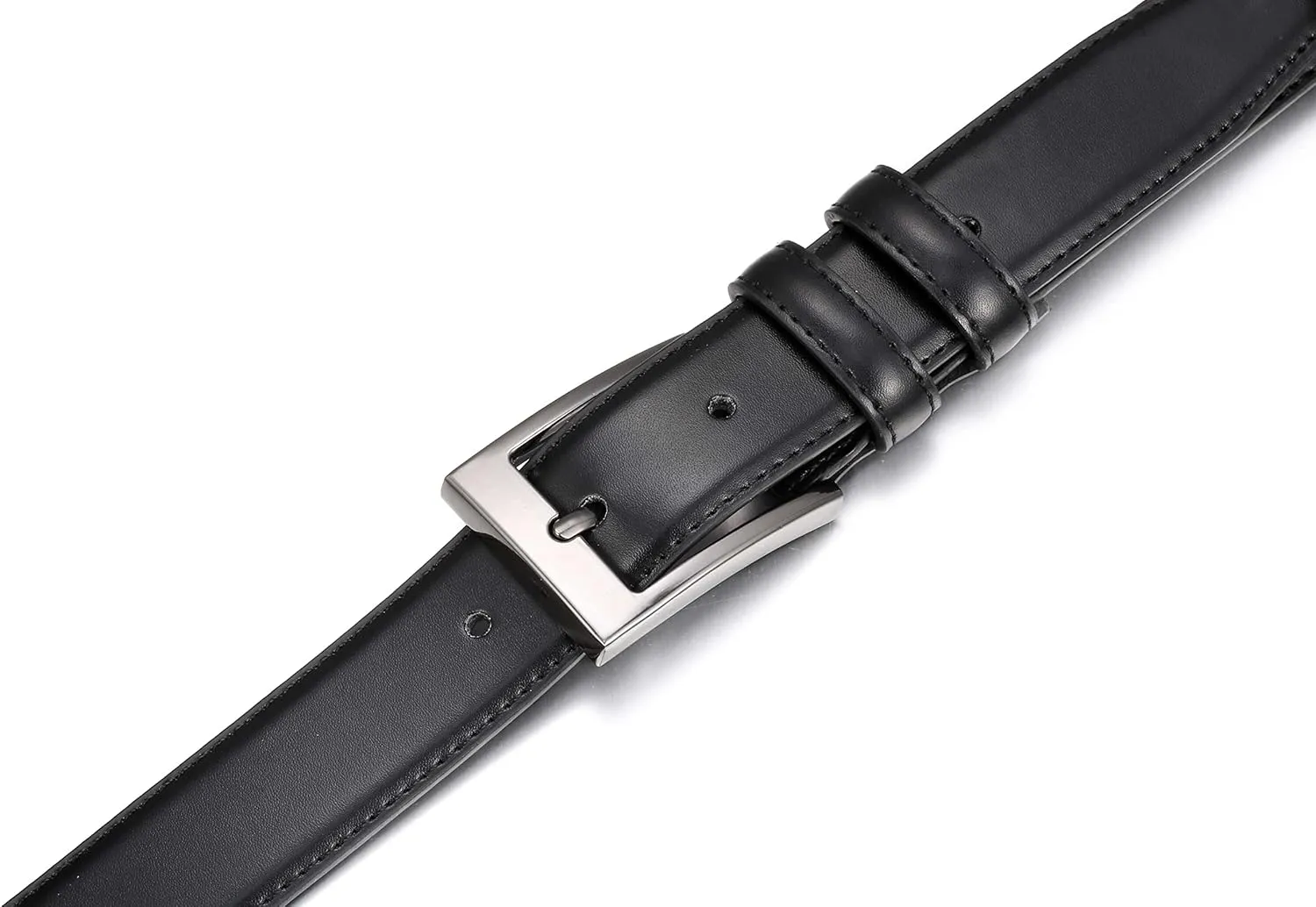 Marino’s Men Genuine Leather Dress Belt with Single Prong Buckle